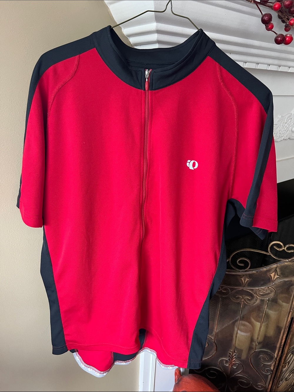 Men’s Pearl Izumi Red and Black Short-Sleeve Cycling Jersey Size L Large